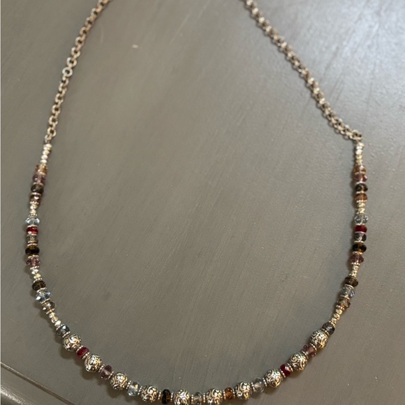 Brighton Blue and Silver Beaded Necklace with Brighton Bag (pictured) - Picture 3 of 13